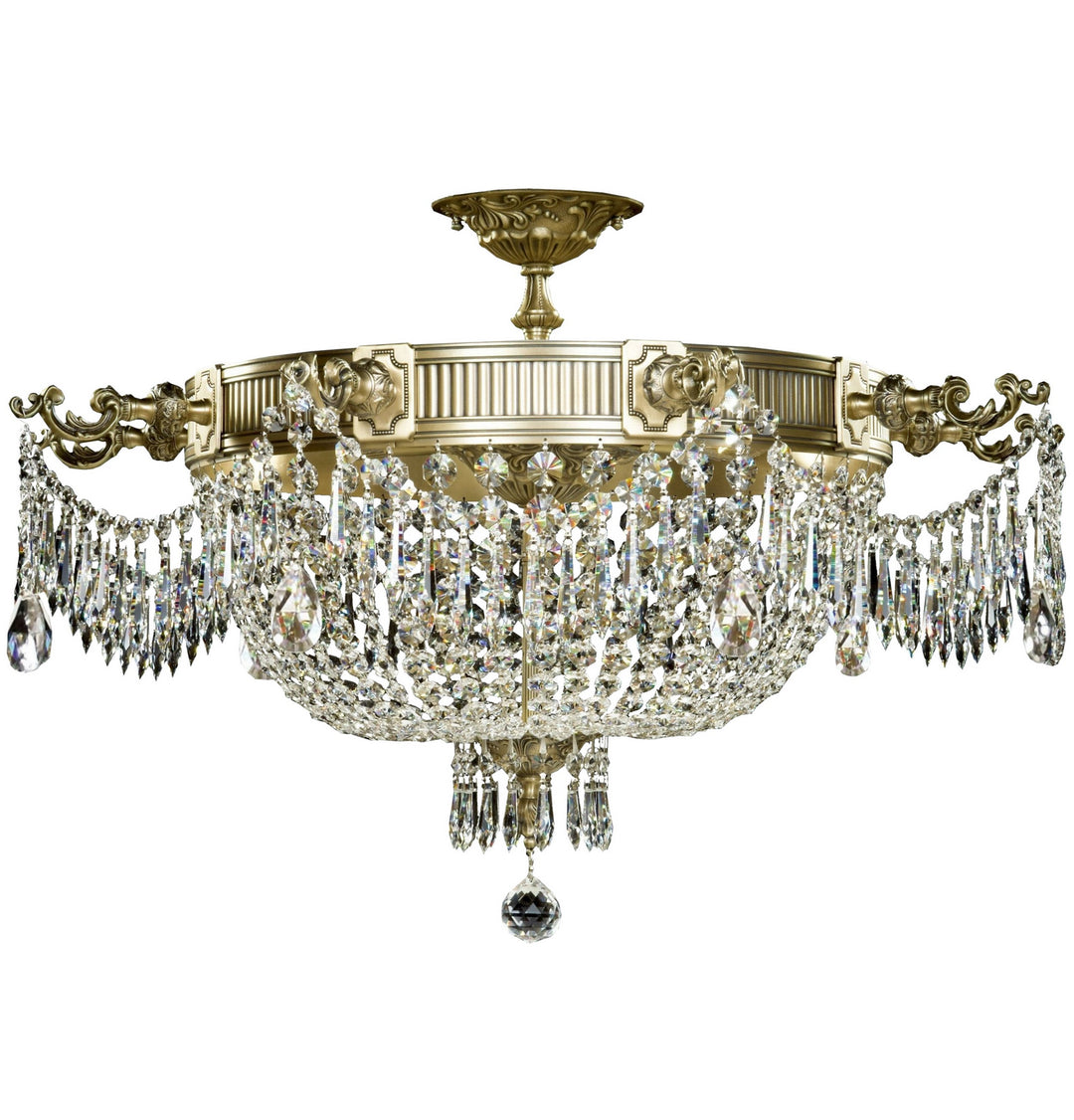 American Brass & Crystal Valencia FM8013-P-03G Ceiling Light - French Gold Glossy