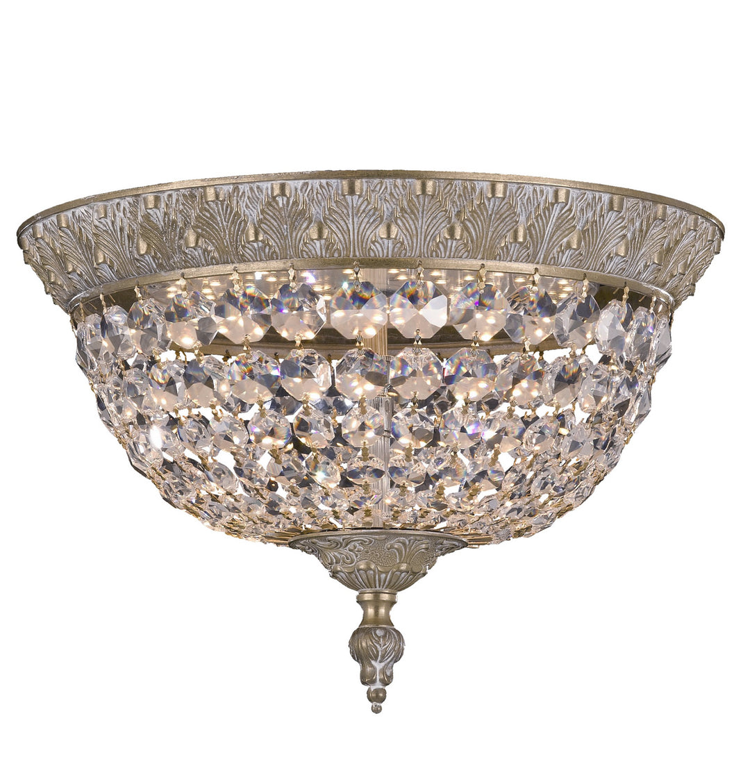 American Brass & Crystal Corinthian FM8612-P-04G Ceiling Light - Antique White Glossy