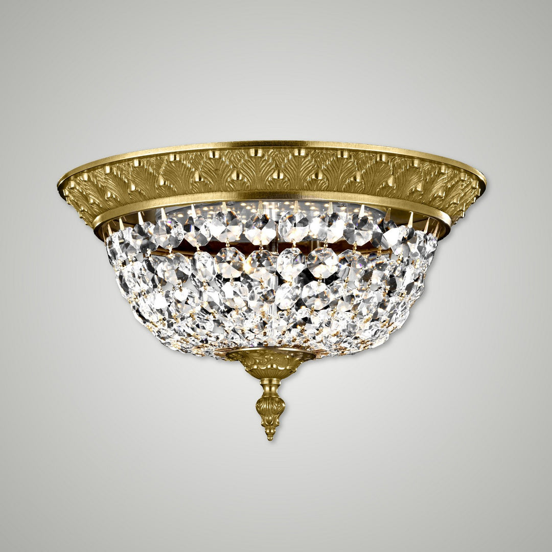 American Brass & Crystal Corinthian FM8615-P-16G Ceiling Light - True Brass