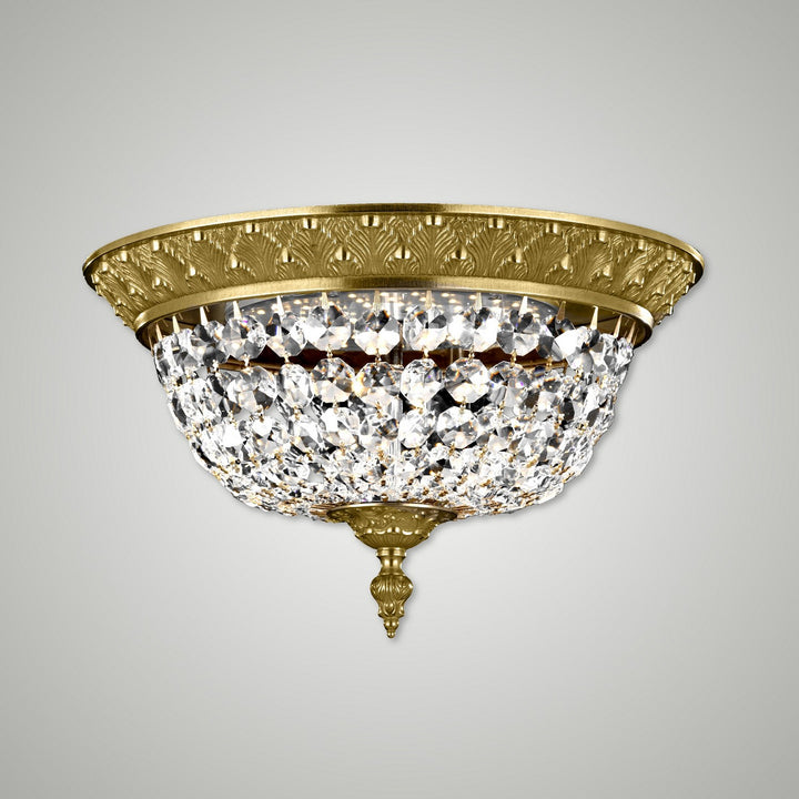 American Brass & Crystal Corinthian FM8615-P-16G Ceiling Light - True Brass