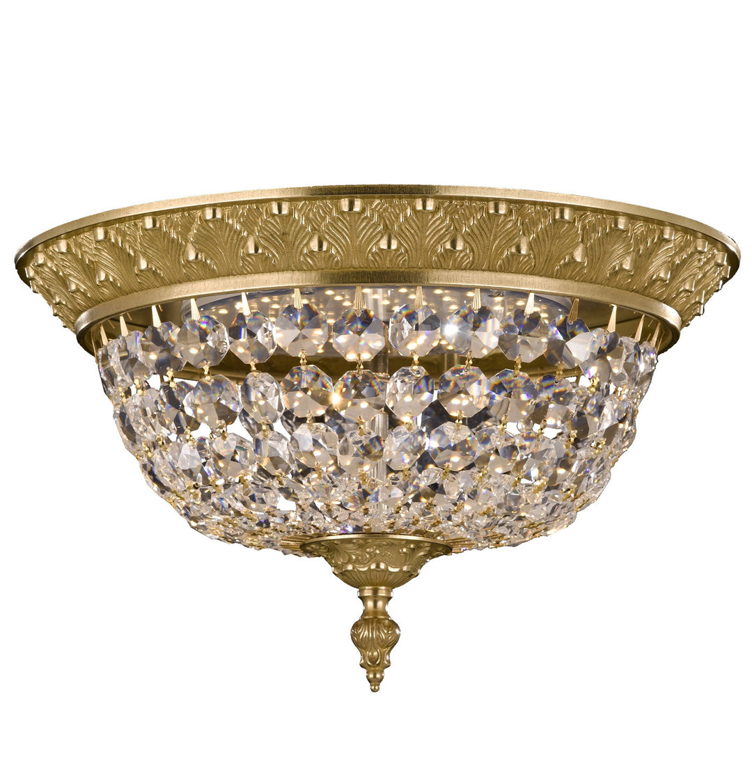 American Brass & Crystal Corinthian FM8615-P-16G Ceiling Light - True Brass