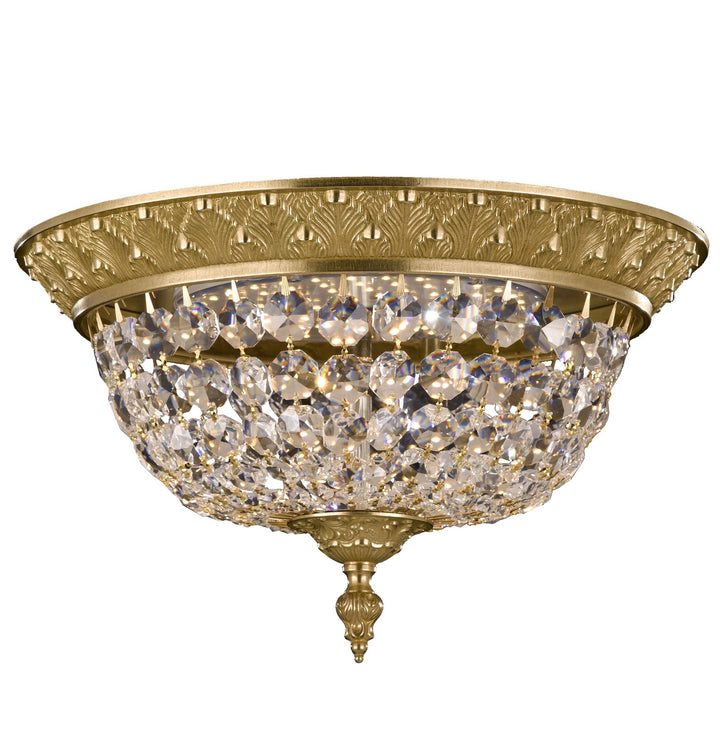 American Brass & Crystal Corinthian FM8615-P-16G Ceiling Light - True Brass