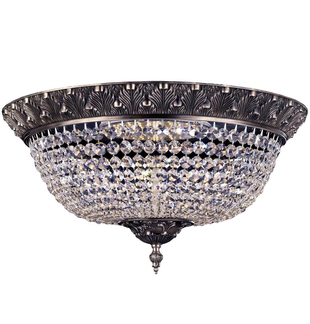American Brass & Crystal Corinthian FM8622-P-10G Ceiling Light - Antique Silver