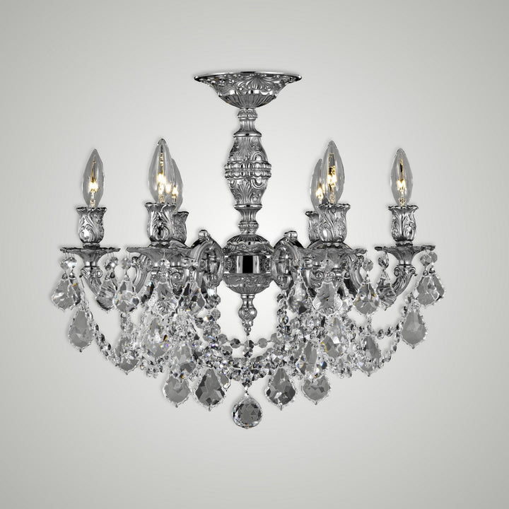 American Brass & Crystal Rosetta FM9521-A-08G Ceiling Light - Silver