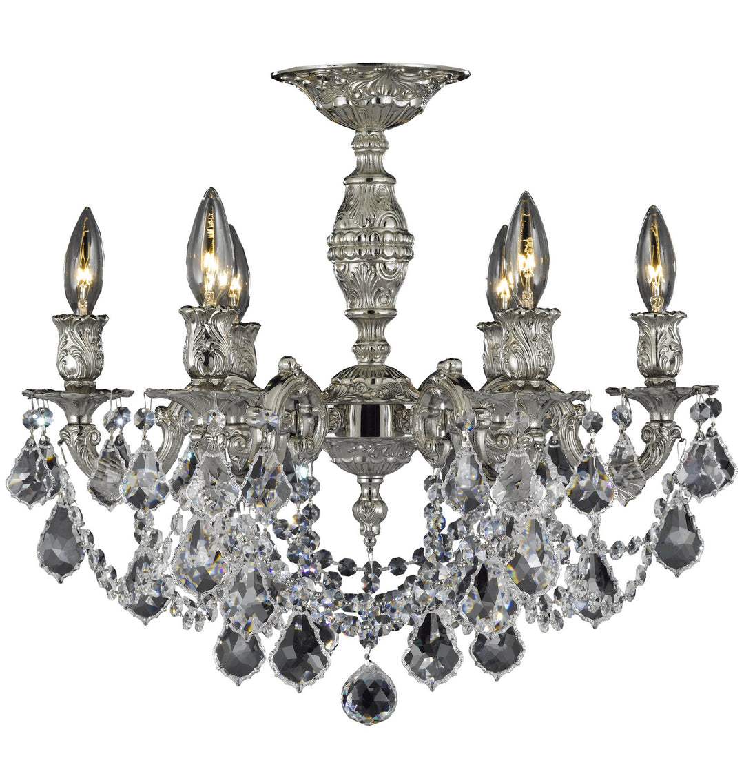American Brass & Crystal Rosetta FM9521-A-08G Ceiling Light - Silver