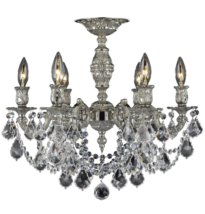 American Brass & Crystal Rosetta FM9521-A-08G Ceiling Light - Silver