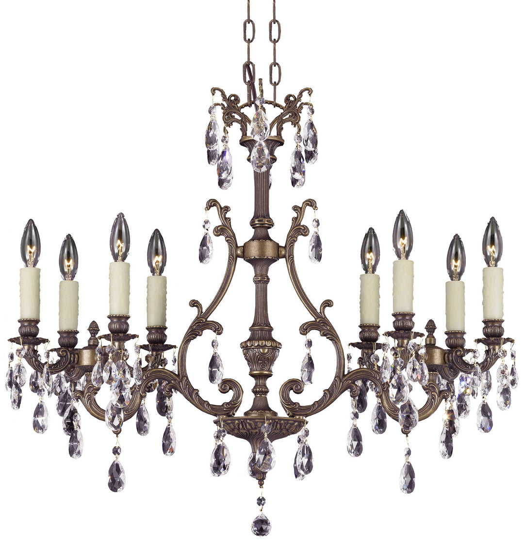 American Brass & Crystal Chateau IL9671-2-O-21S-PI Chandelier Light - Palace Bronze