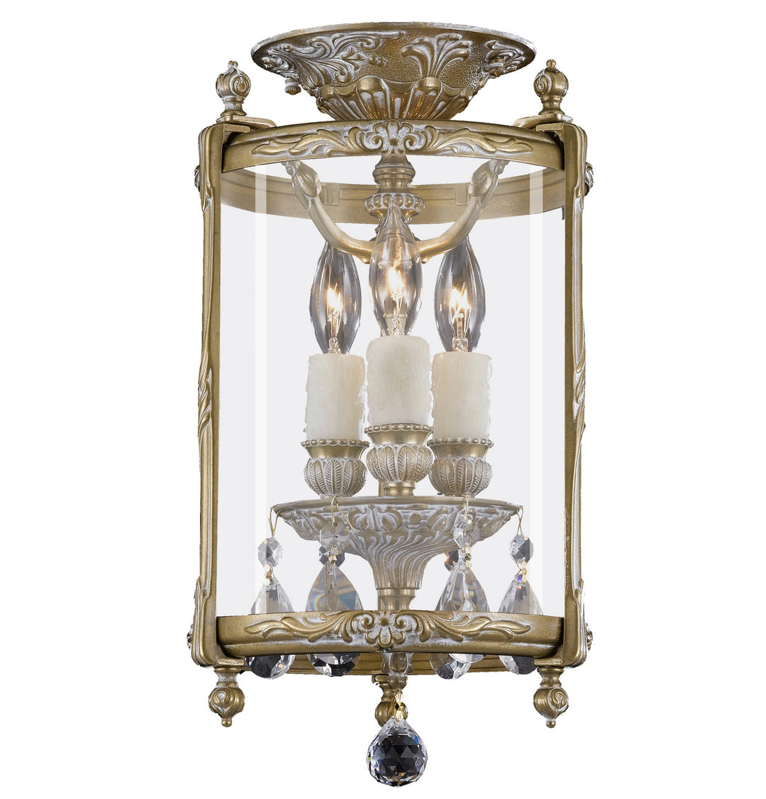 American Brass & Crystal Lantern LTFM2208-O-04G-PI Ceiling Light - Antique White Glossy