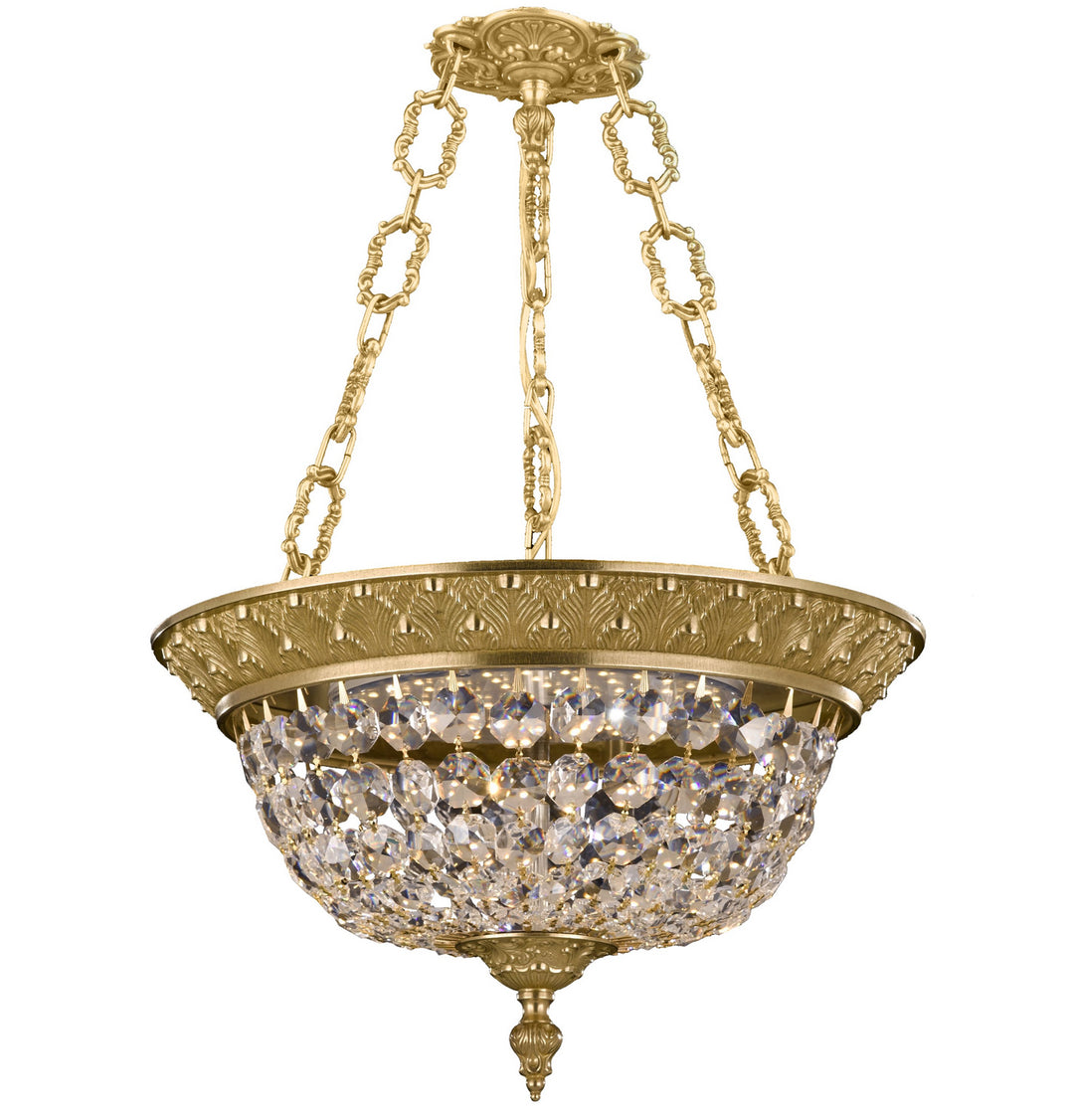 American Brass & Crystal Corinthian PD8215-P-16G Pendant Light - True Brass