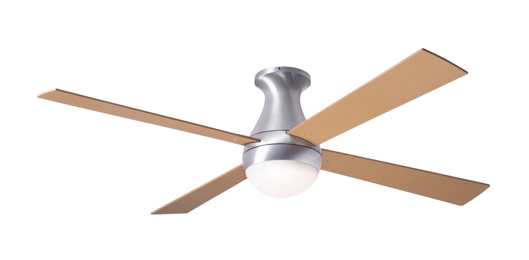 Modern Fan Company Ball Flush BAL-FM-BA-42-MP-652-002 Ceiling Fan 42 - Brushed Aluminum, Maple/