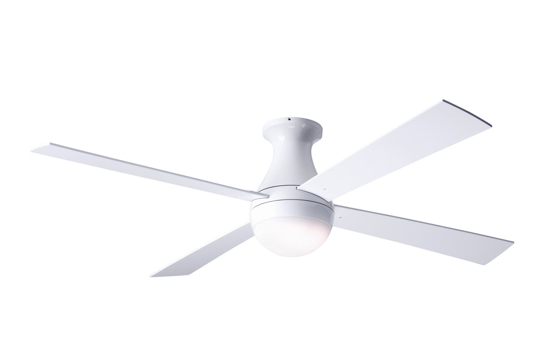 Modern Fan Company Ball Flush BAL-FM-GW-42-WH-652-002 Ceiling Fan 42 - Gloss White, White/