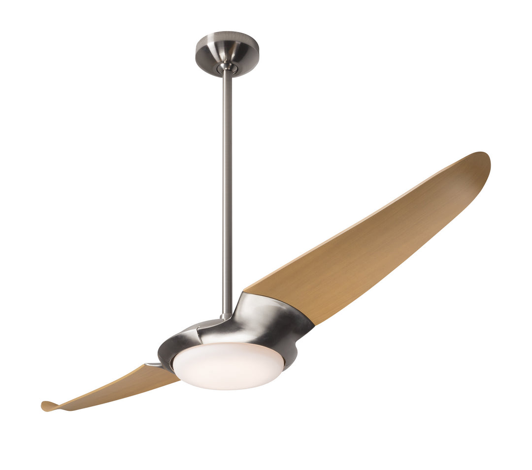 Modern Fan Company IC/Air2 DC IC2-BN-56-MP-570-RC Ceiling Fan 56 - Bright Nickel, Maple/