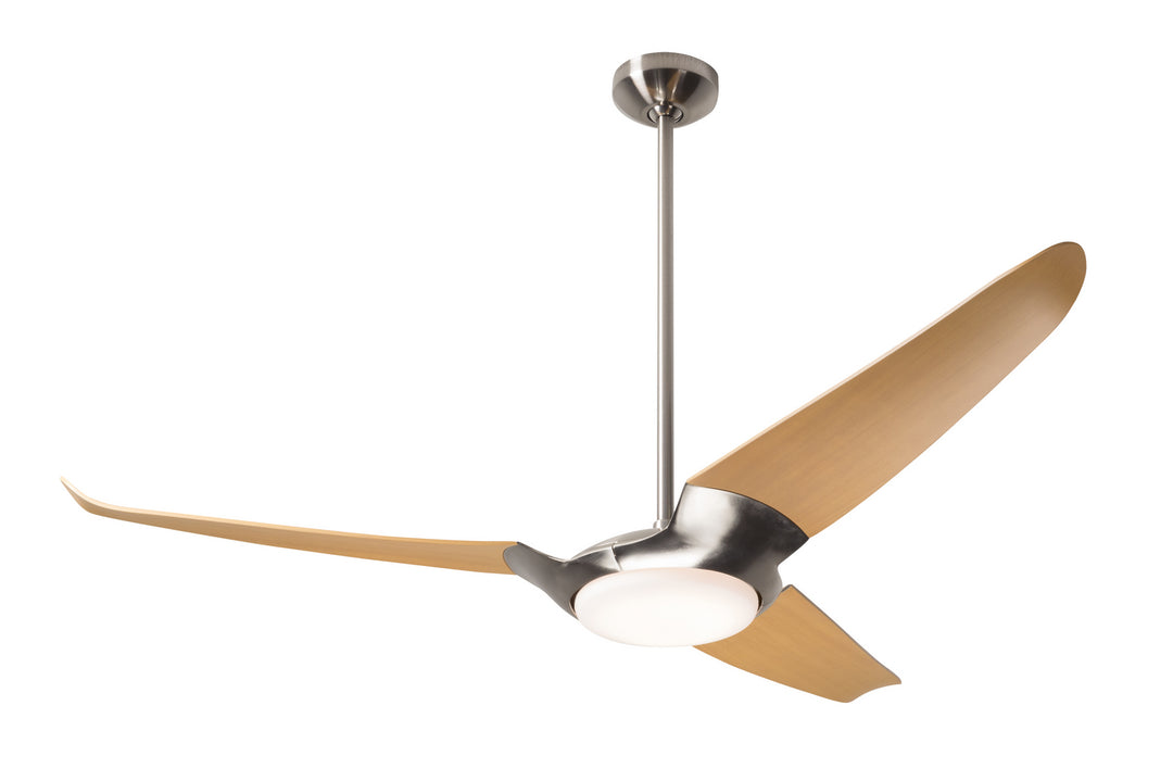 Modern Fan Company IC/Air3 DC IC3-BN-56-MP-570-CC Ceiling Fan 56 - Bright Nickel, Maple/