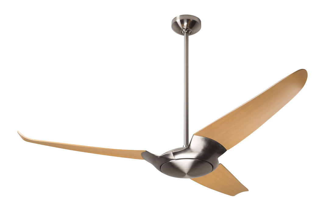 Modern Fan Company IC/Air3 DC IC3-BN-56-MP-NL-CC Ceiling Fan 56 - Bright Nickel, Maple/