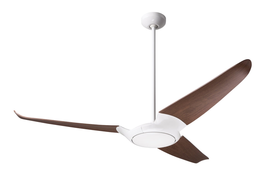 Modern Fan Company IC/Air3 DC IC3-GW-56-MG-NL-CC Ceiling Fan 56 - Gloss White, Mahogany/