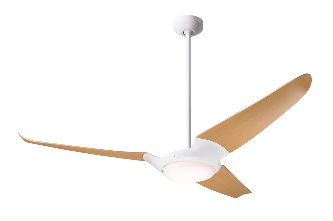 Modern Fan Company IC/Air3 DC IC3-GW-56-MP-570-WC Ceiling Fan 56 - Gloss White, Maple/