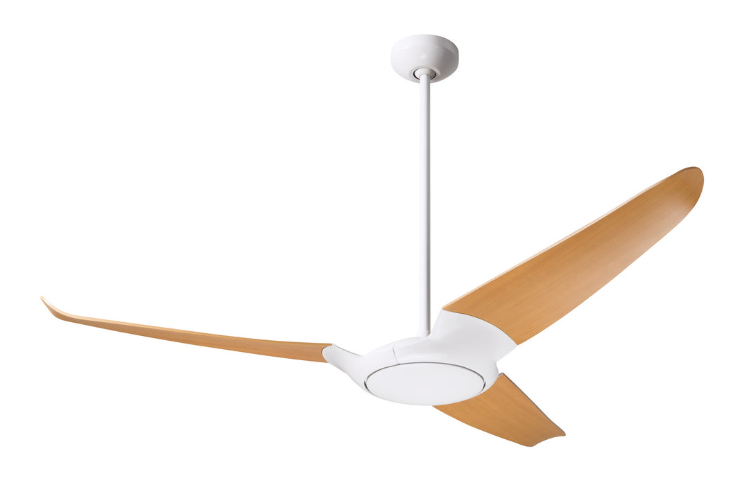 Modern Fan Company IC/Air3 DC IC3-GW-56-MP-NL-CC Ceiling Fan 56 - Gloss White, Maple/