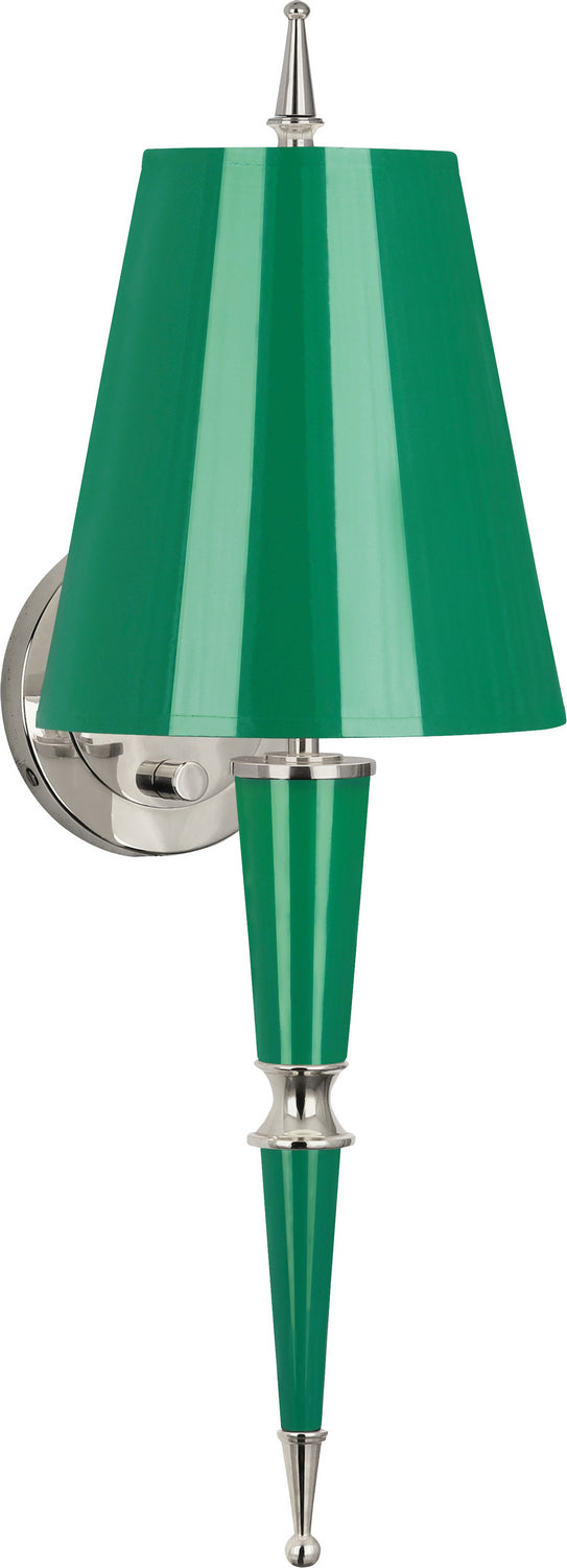 Robert Abbey Jonathan Adler Versailles G603 Wall Sconce Light - Emerald Lacquered Paint w/Polished Nickel