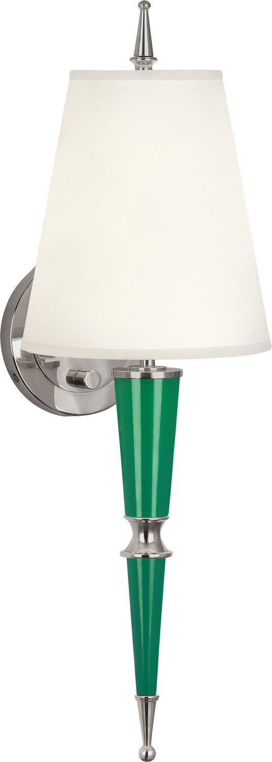 Robert Abbey Jonathan Adler Versailles G603X Wall Sconce Light - Emerald Lacquered Paint w/Polished Nickel