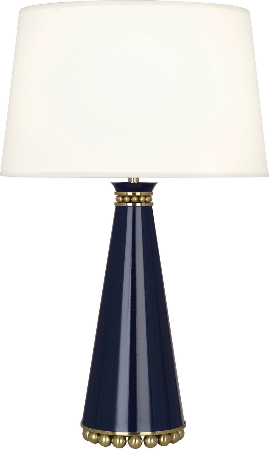 Robert Abbey Lighting MB44X Pearl Lamp Midnight Blue Lacquered Paint W/Modern Brass