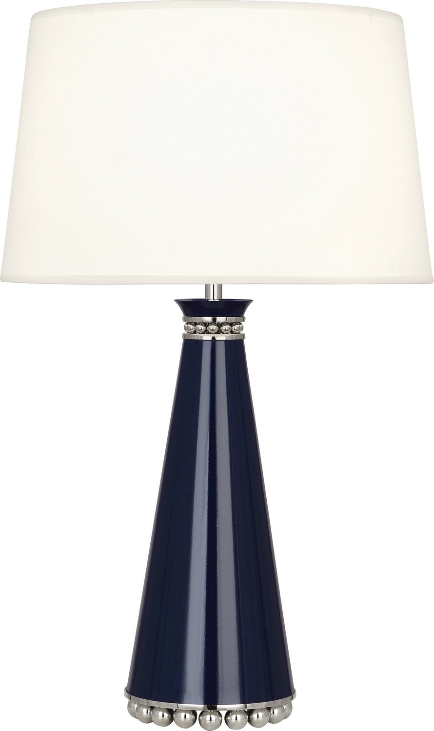 Robert Abbey Lighting MB45X Pearl Lamp Midnight Blue Lacquered Paint W/Polished Nickel