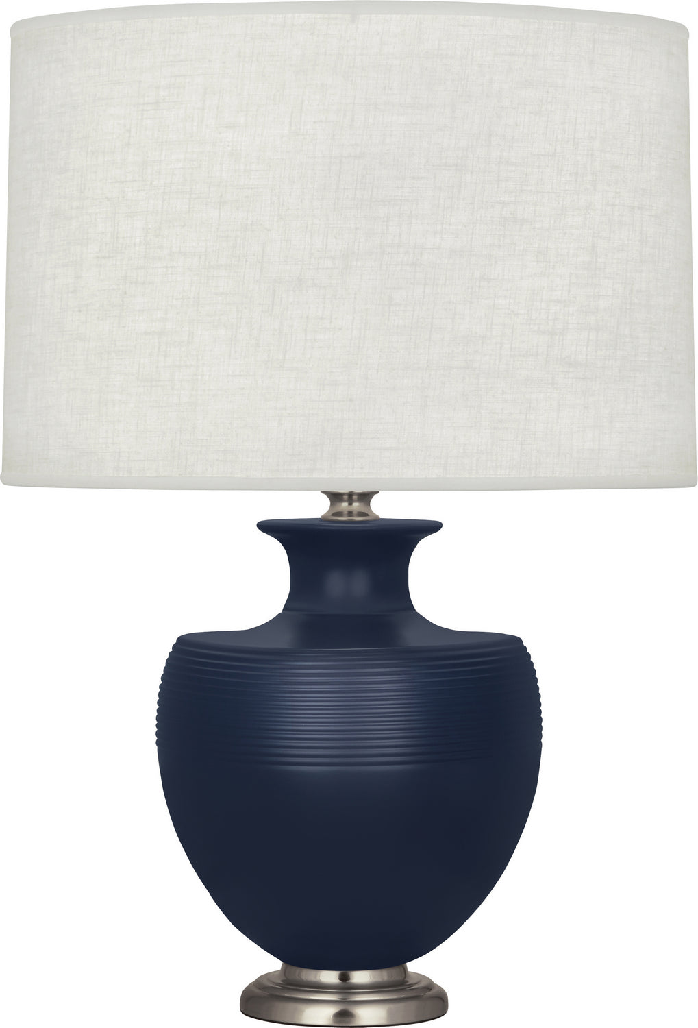 Robert Abbey Lighting MMB20 Michael Berman Atlas Lamp Matte Midnight Blue W/Dark Antique Nickel