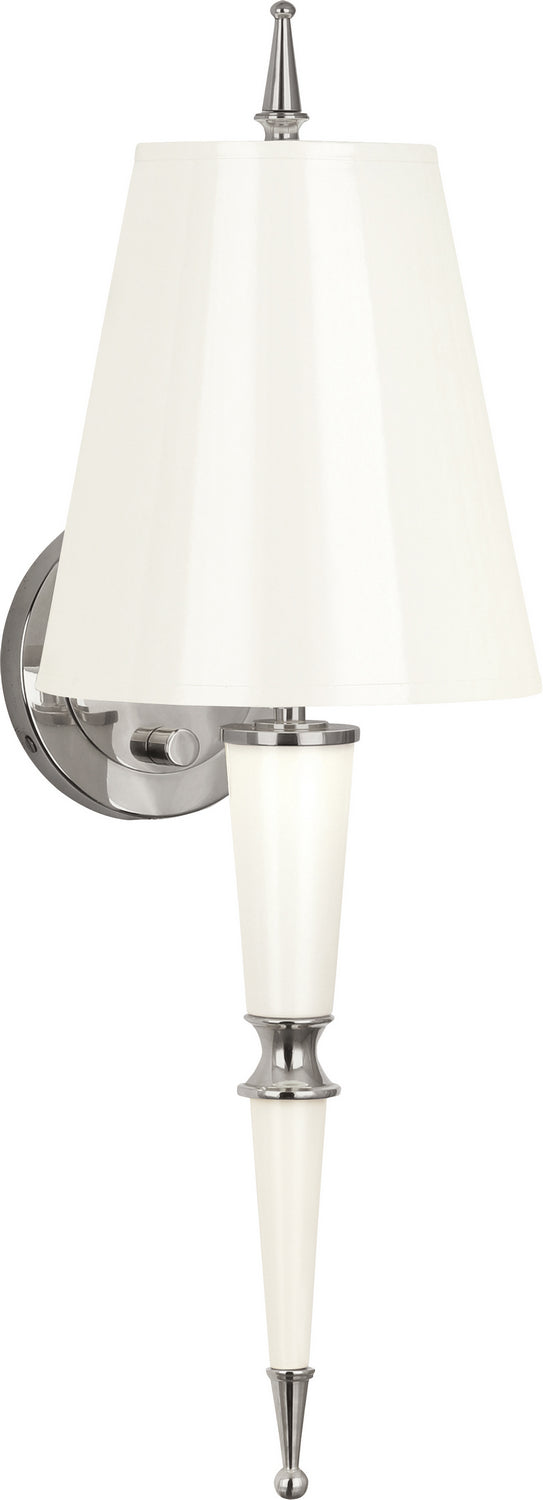 Robert Abbey Jonathan Adler Versailles W603 Wall Sconce Light - Lily Lacquered Paint w/Polished Nickel