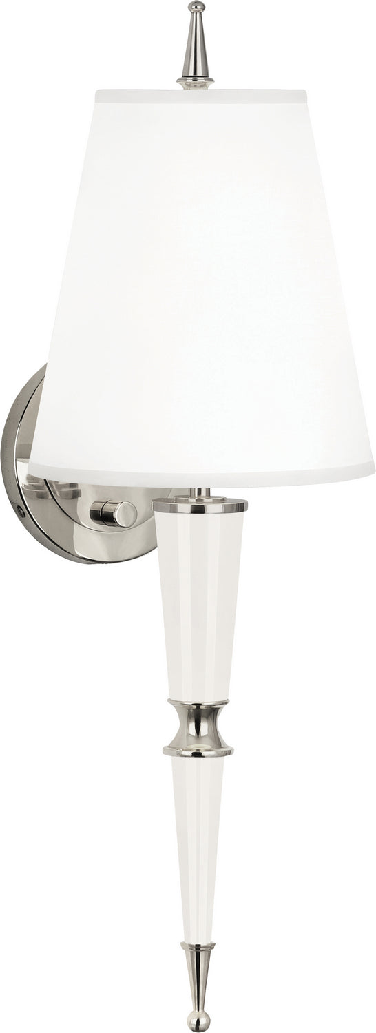 Robert Abbey Jonathan Adler Versailles W603X Wall Sconce Light - Lily Lacquered Paint w/Polished Nickel