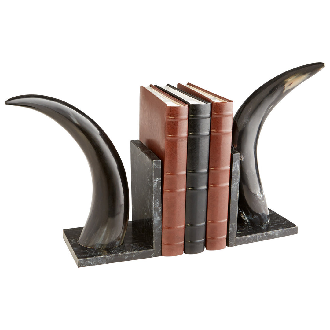 Cyan 08013 Bookends - Bone And Black