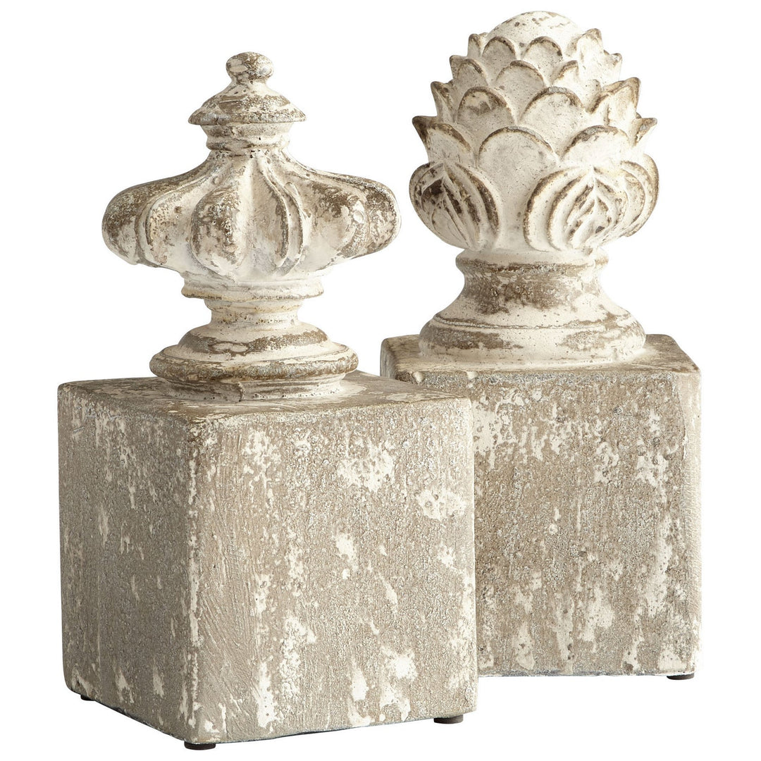 Cyan 08691 Bookends - Antique White