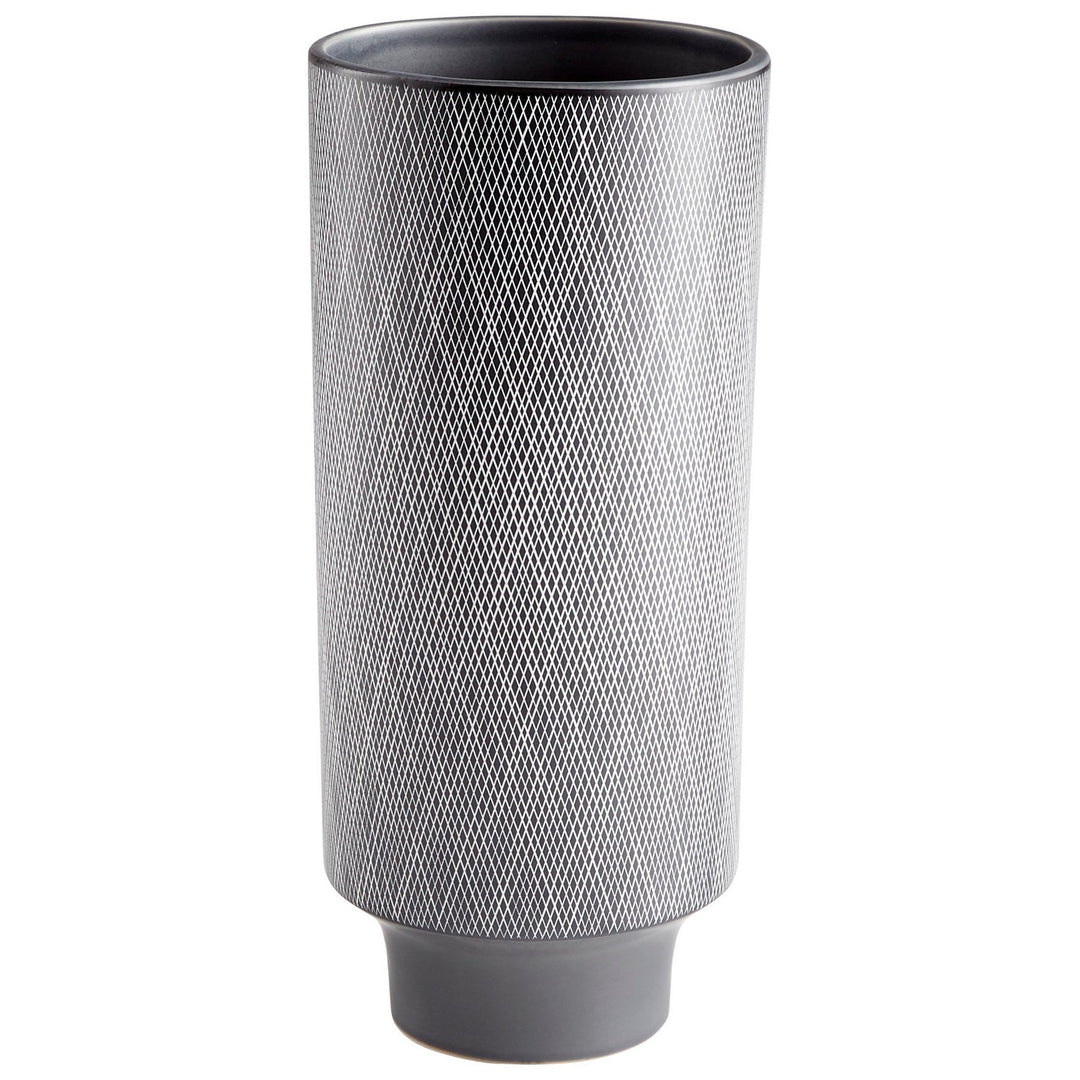 Cyan 09001 Vases & Planters - Matt Grey And White