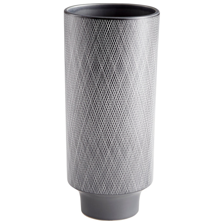 Cyan 09001 Vases & Planters - Matt Grey And White
