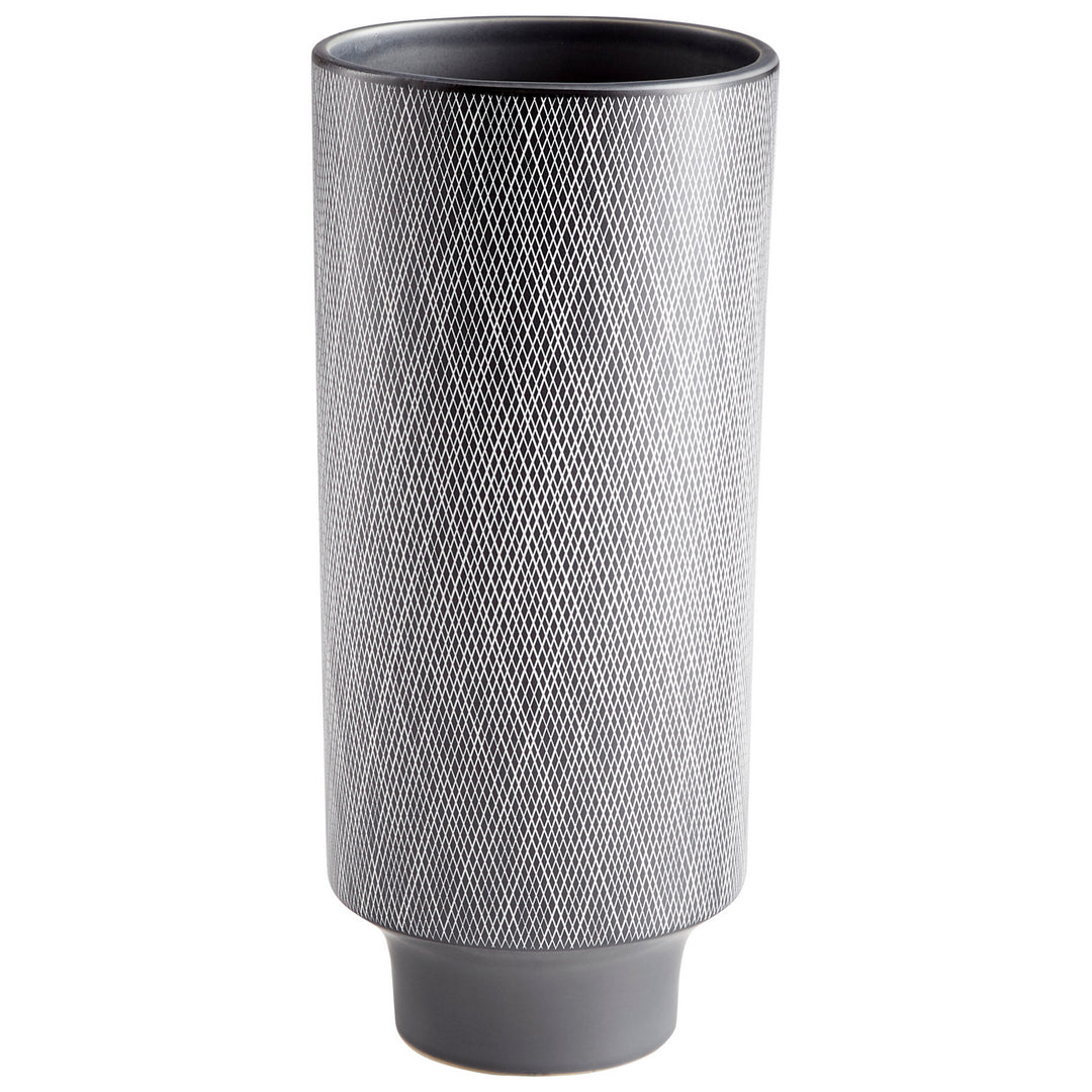 Cyan 09001 Vases & Planters - Matt Grey And White