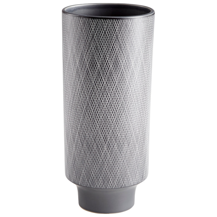 Cyan 09001 Vases & Planters - Matt Grey And White