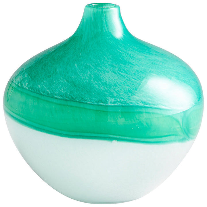 Cyan 09520 Vases & Planters - Turquoise/White