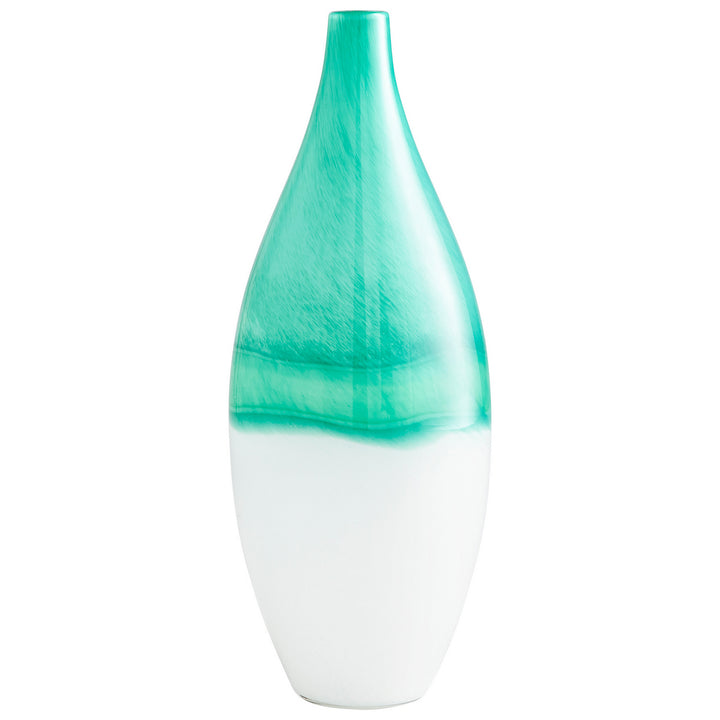Cyan 09522 Vases & Planters - Turquoise/White
