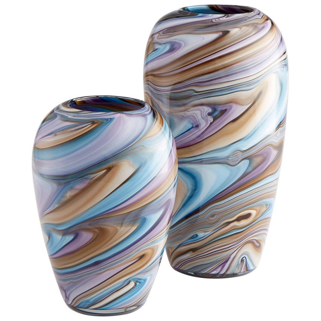 Cyan 09523 Vases & Planters - Sky Blue Cafe Swirl