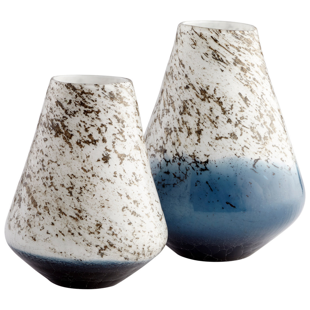 Cyan 09542 Vases & Planters - Blue And White