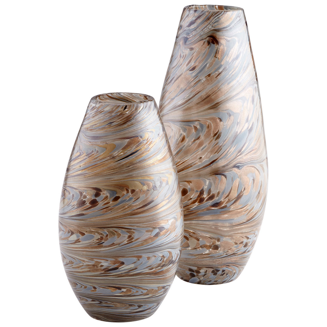 Cyan 09647 Vases & Planters - Metallic Sand Swirl