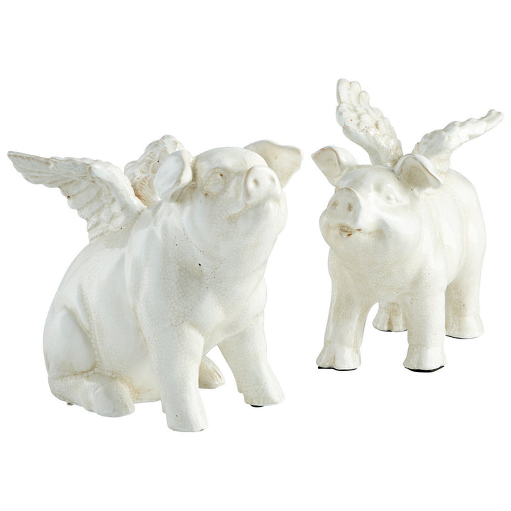 Cyan Design 09651   Home Decor White Crackle