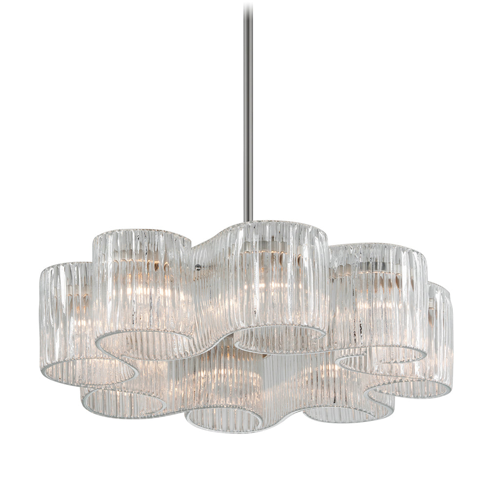 Corbett Circo 240-48 Chandelier Light - Satin Silver Leaf