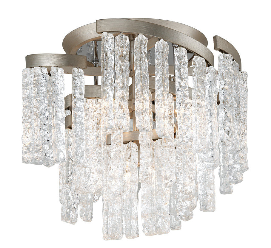 Corbett Mont Blanc 243-35-WSL Ceiling Light - Modern Silver Leaf