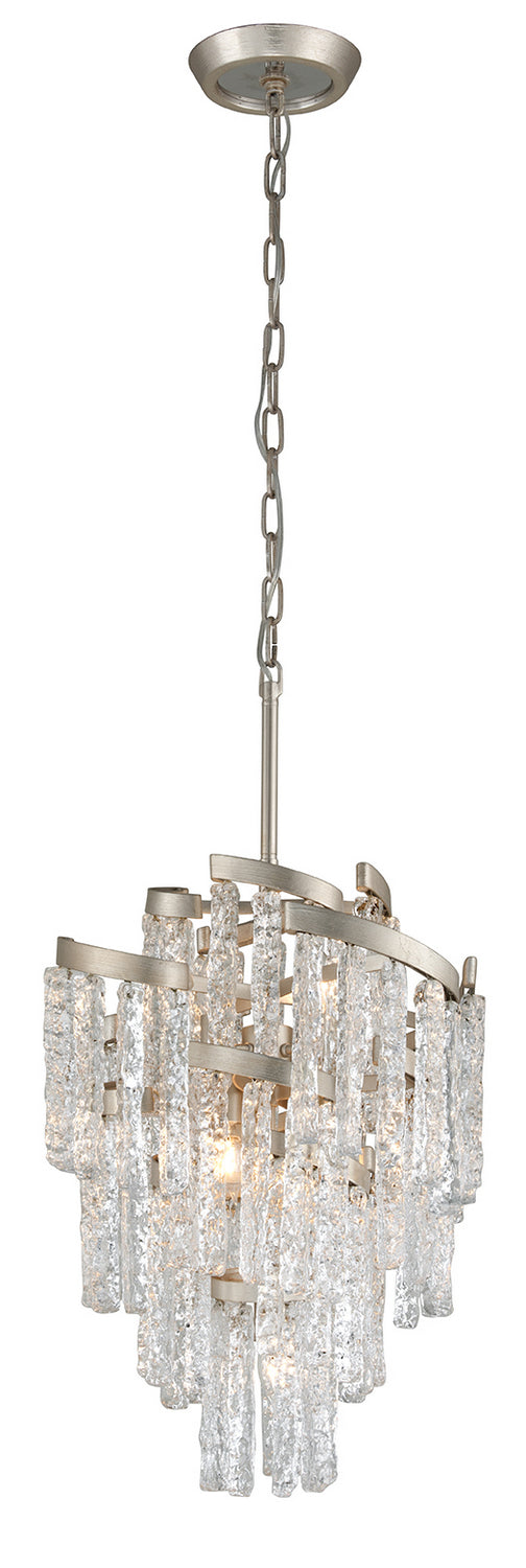 Corbett Mont Blanc 243-47 Chandelier Light - Modern Silver Leaf