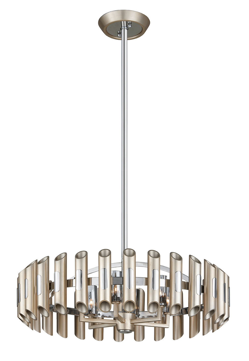 Corbett Arpeggio 245-46 Pendant Light - Antique Silver Leaf W Pol Ss