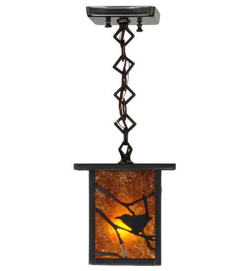 Meyda Tiffany Lighting 83422 Hyde Park One Light Mini Pendant Outdoor Bronze / Dark