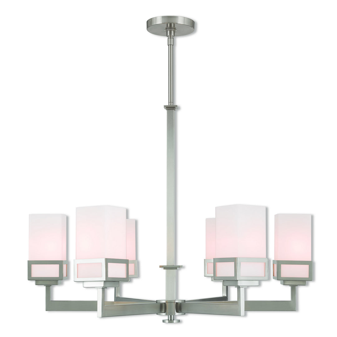 Livex Harding 40196-91 Chandelier Light - Brushed Nickel