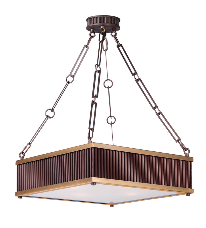 Maxim Ruffle 26015OIBUB Pendant Light - Oil Rubbed Bronze / Burnished Brass