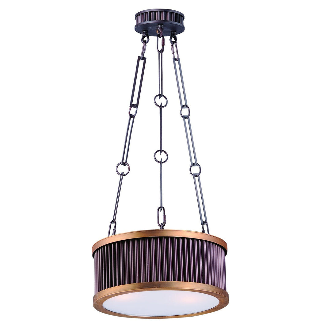 Maxim Ruffle 26023OIBUB Pendant Light - Oil Rubbed Bronze / Burnished Brass