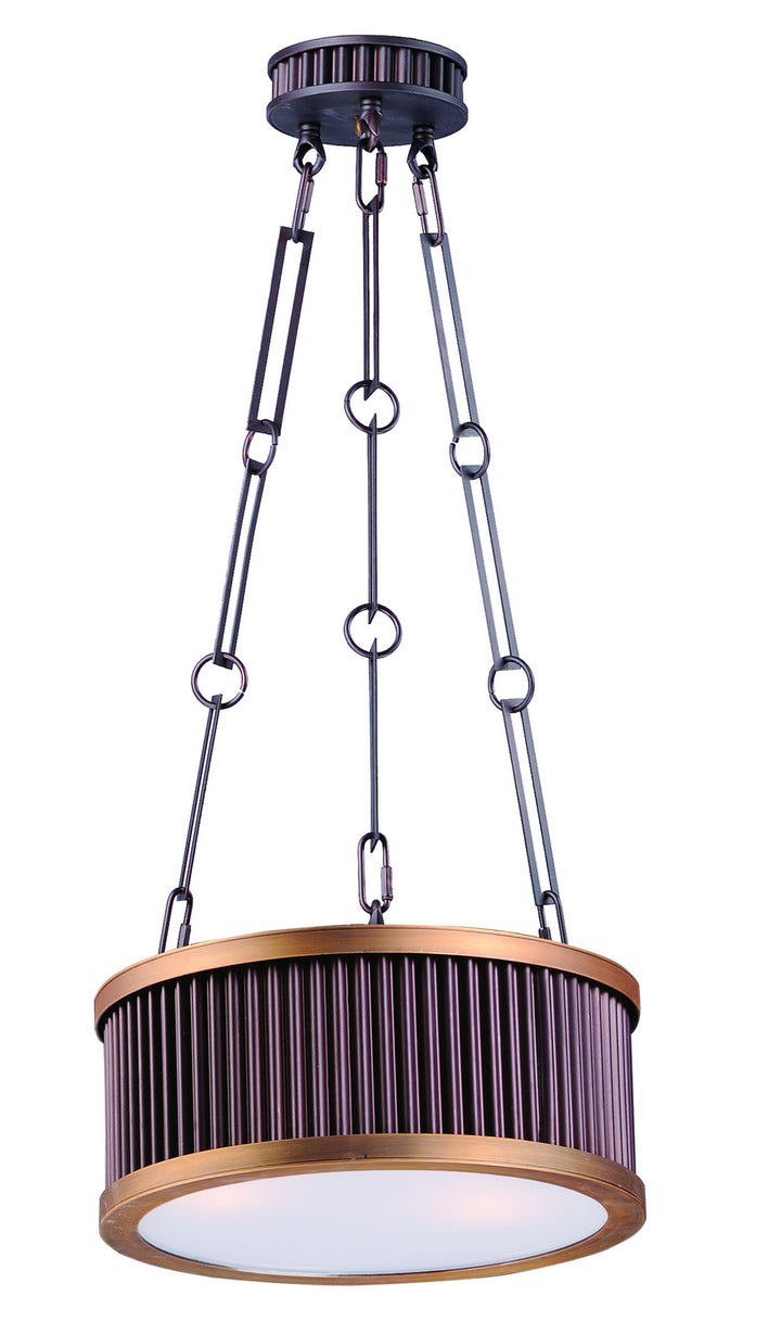 Maxim Ruffle 26023OIBUB Pendant Light - Oil Rubbed Bronze / Burnished Brass