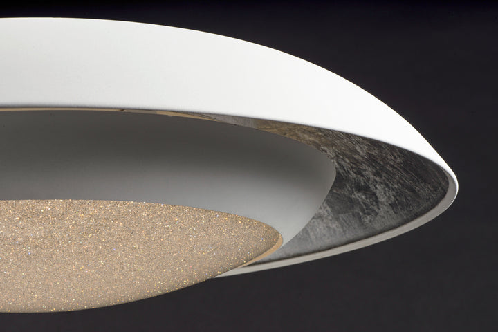 Maxim Iris 35074CYSLWT Ceiling Light - Silver Leaf / White